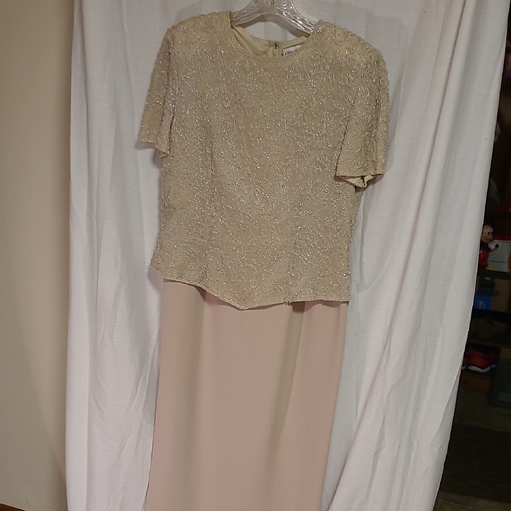 Adrianna Papell Beige Skirt Set